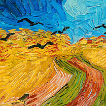 Картина на полотні "Вінсент ван Гог, Пшеничне поле з круками, Vincent van Gogh, Wheatfield", 60×125см, фото 2