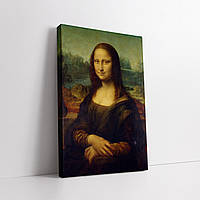 Картина на холсте "Леонардо да Винчи, Мона Лиза, Джоконда, Leonardo da Vinci, Mona Lisa", 60×40см