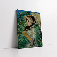 Картина на холсте "Эдуард Мане, Весна, Édouard Manet, Jeanne (Spring)", 60×41см