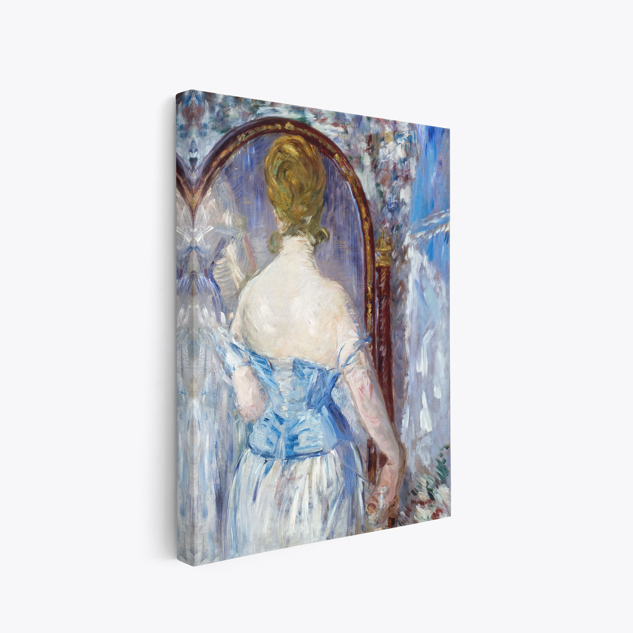 Картина на полотні "Едуар Мане, Перед дзеркалом, Édouard Manet, Before the Mirror", 60×45см