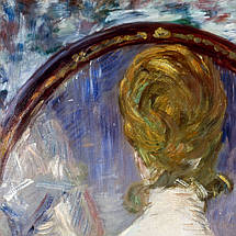 Картина на полотні "Едуар Мане, Перед дзеркалом, Édouard Manet, Before the Mirror", 60×45см, фото 3