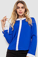 Блуза шифонова, колір електрик, 186R102-1