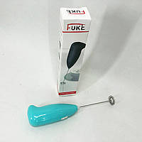 Миксер для сливок-капучинатор FUKE Mini Creamer для взбивания молока, сливок. TE-504 Цвет: голубой