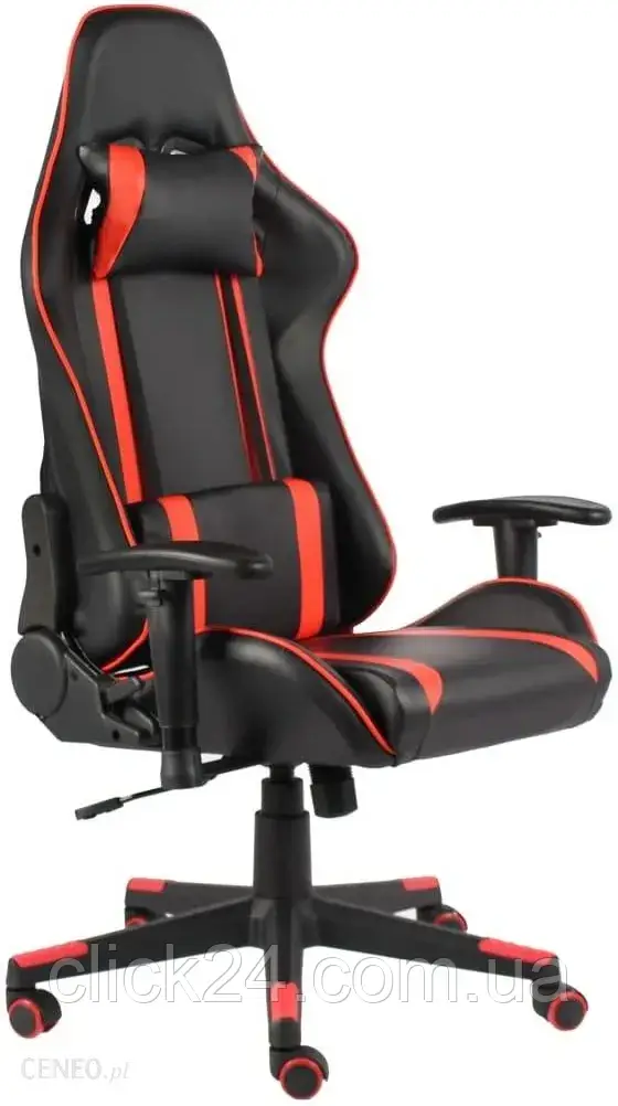 Крісло vidaXL Obrotowy fotel gamingowy czerwony PVC 20481