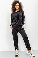 Спорт костюм женский велюровый, цвет черный, 177R022 S, S, 44