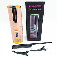 Плойка авто-бигуди для завивки волос, беспроводной Ramindong Hair curler. OZ-169 Цвет: розовый