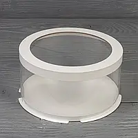 Коробка-тубус (d160, h100) для торта, прозора кришка