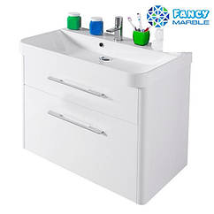 Біла тумба з умивальником 80 см Fancy Marble Devon