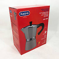 Кофеварка для индукционной плиты Magio MG-1009 | Кофейник гейзерный | Гейзерная турка RT-662 для кофе