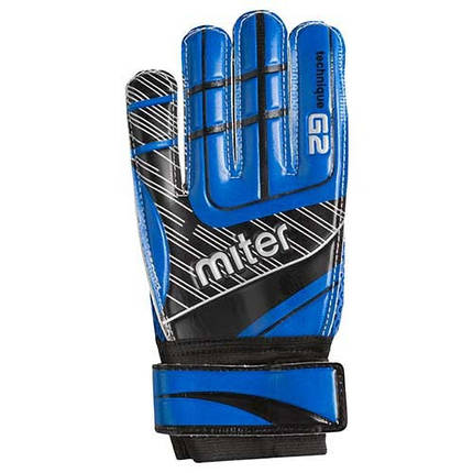 Воротарські рукавички сині Miter Latex Foam розмір 7, фото 3