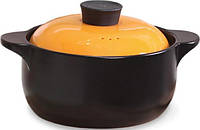 Кастрюля керамическая Fissman Del Fuoco Orange 4л, жаропрочная керамика