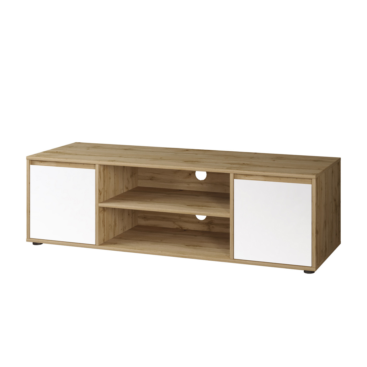 Підлогова сучасна низька тумба під телевізор 140 см без ручок у спальню вітальню ДСП Нітро Софт Сокме