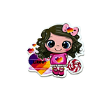 Серединка для бантів, 4 см, Cute-Likee (Карамелька), арт 010350, 1 шт, Різнокольоровий, фото 2