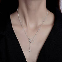 Серебряная подвеска кулон "Легкость" из Цепочкой в стиле Минимализм комплект на шею