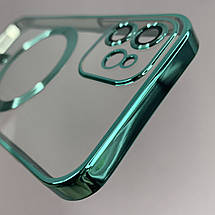 Чохол для Apple iPhone 12 прозорий чохол з магсейф на телефон айфон 12 салатовий h3b, фото 4