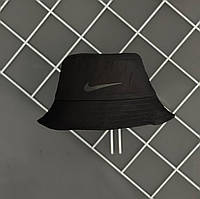 Панама черная унисекс Nike Женская панамка одноцветная, Легкая мужская шляпа Найк классическая модная