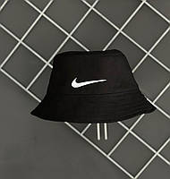 Панама черная унисекс Nike Легкая мужская шляпа Найк классическая модная, Женская панамка одноцветная