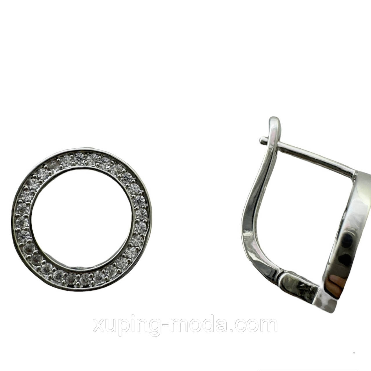 Топові сережки. 11 мм. Родій, фото 1