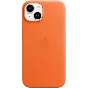 Чохол для смартфона Leather AAA Full Magsafe IC для iPhone 14 Orange