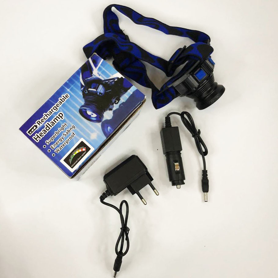 Ліхтар налобний W001-XPE, ЗУ 220V/12V, вбудований WP-212 акумулятор, zoom