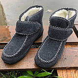 Черевики жіночі хутряні утеплені із застібкою 41 розмір. MP-118 Сірий колір, фото 9