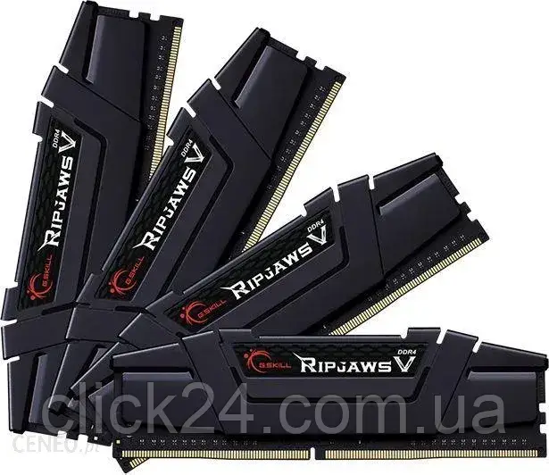 Пам'ять G.Skill Ripjaws V, DDR4, 64 GB, 3600MHz, CL14 (F4-3600C14Q-64GVK)