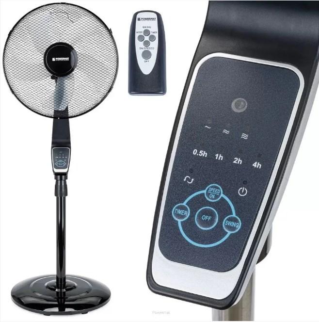 Електричний вентилятор для будинку на пульті 75 Вт Powermat ST-4 Підлогові вентилятори, фото 1