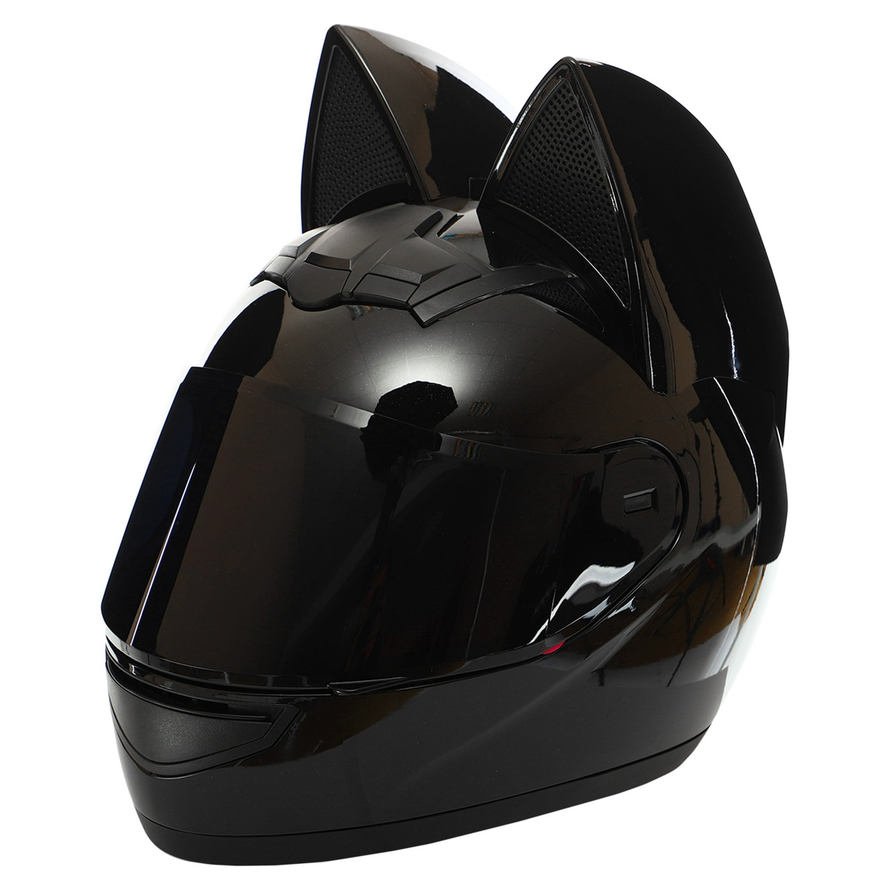 Мотошолом кішка Nitrinos NEKO HNJ Gloss Black L-XL