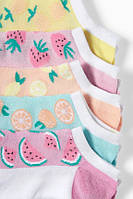 Набір із 5 спортивних шкарпеток із фруктовим мотивом, розмір взуття 31-33