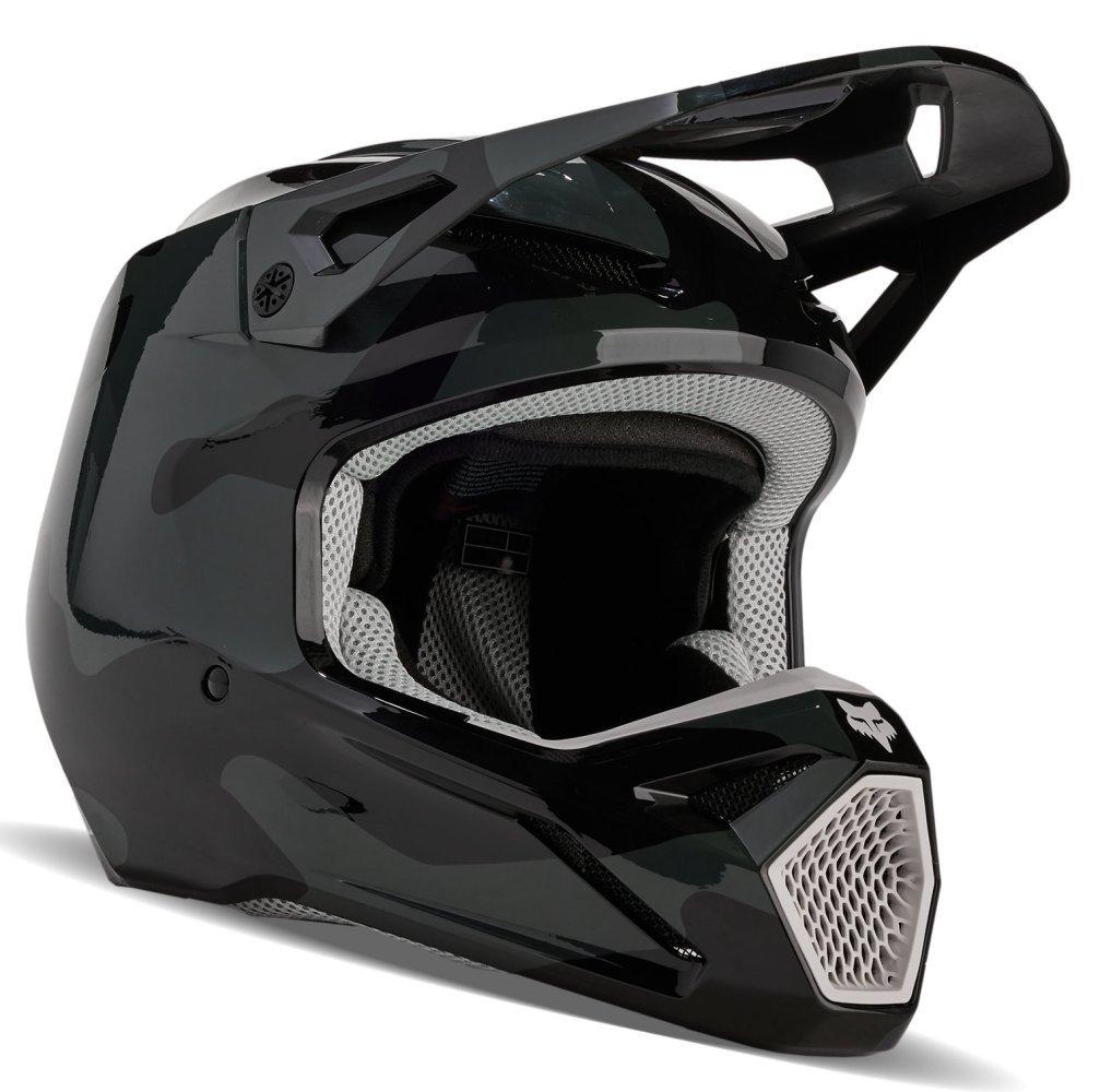 Мотошолом FOX YTH V1 BNKR HELMET Black YM, фото 1