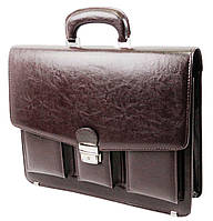 Мужской портфель из искусственной кожи JPB, TE-88 коричневый портфель Adore Чоловічий портфель зі штучної