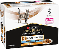 Упаковка Purina Pro Plan NF Renal Function Early Care для кошек при патологии почек с курицей 10 х 85 г