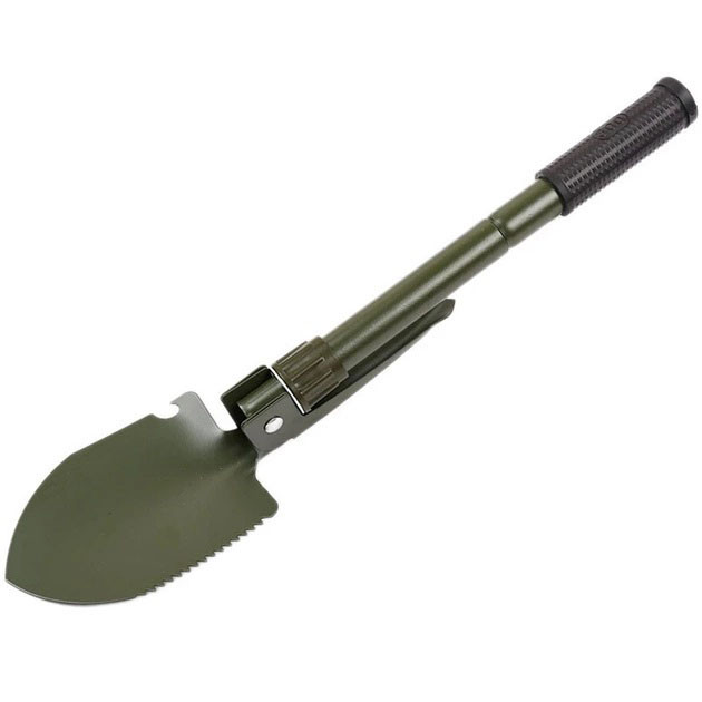 Складна лопата, туристична лопата для кемпінгу, міні лопата, саперна лопата Shovel Mini + чохол. WF-609 Колір: зелений