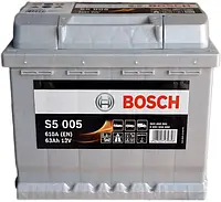 Автомобильный аккумулятор Bosch 63Аh Ев (-/+) S5005 (610EN) (0 092 S50 050)