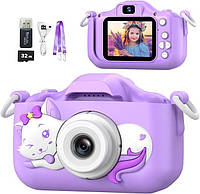 Детская цифровая камера Kids Digital Camera 32Gb с силиконовым чехлом