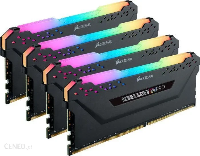 Пам'ять Corsair Vengeance RGB PRO 32GB (4x8GB) DDR4 3200MHz black (CMW32GX4M4C3200C14)