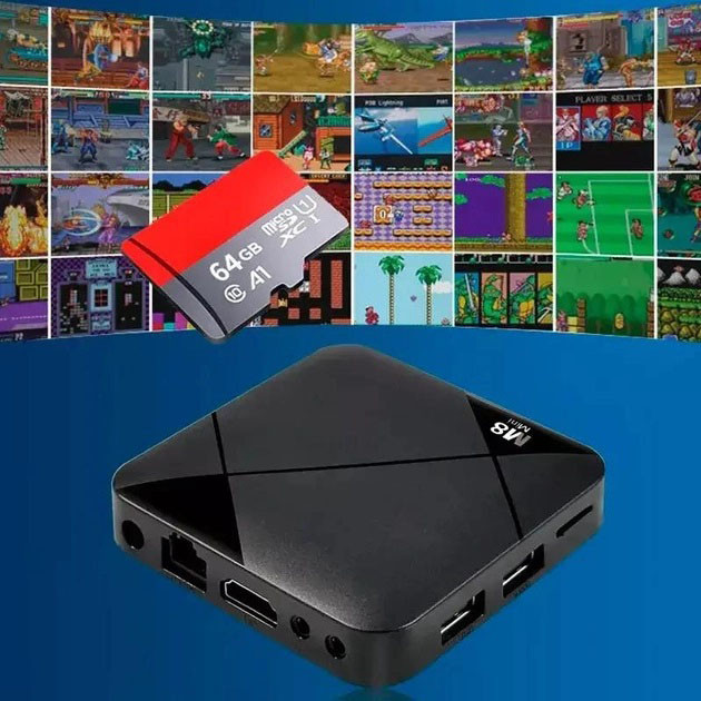 Ігрові телевізійні приставки для телевізора Android TV 10 4G Wi-Fi HD | Портативні ігрові KO-668 приставки денді