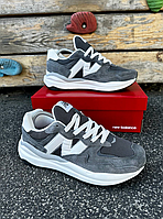 Чоловічі кросівки New Balance 57/40 grey Нью Баланс сірі легкі замшеві зручні піна весна літо