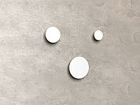 Комплект из 3 металлических круглых крючков, оригинальный декор комнаты, вешалки-крючки белые