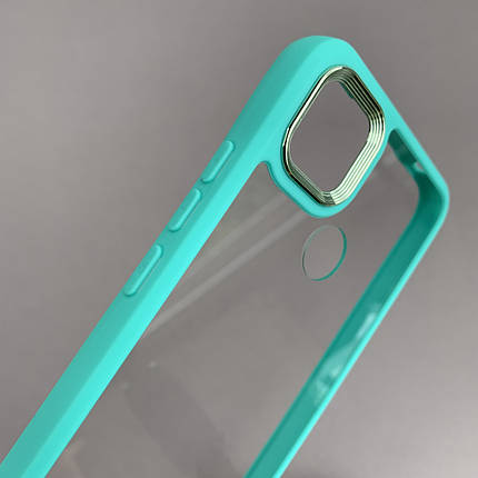 Чохол для Xiaomi Redmi 9C прозорий з бортиком для камери чохол на телефон сяомі редмі 9с бірюзовий k6h, фото 3