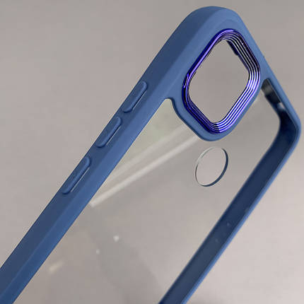 Чохол для Xiaomi Redmi 9C прозорий з бортиком для камери чохол на телефон сяомі редмі 9с синій k6h, фото 3
