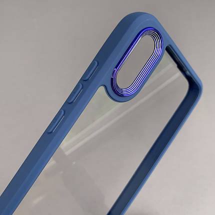 Чохол для Xiaomi Redmi 9A прозорий з бортиком для камери чохол на телефон сяомі редмі 9а синій k6h, фото 3