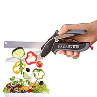 Нож ножницы Clever Cutter 2 в 1, умные кухонные ножницы Весенняя распродажа!