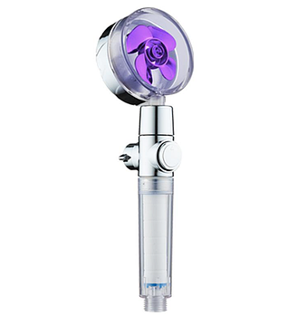 Водозберігаюча лійка для душу з функцією стоп Turbocharged shower head БЕЗ упаковки Фіолетовий (KG-11528)