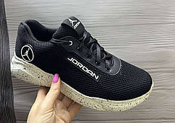 Jordan сетка цвет черный летние мужские или подростковые кроссовки в стиле Джордан сетка кожа