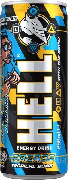 Енергетичний напій Hell Energy Drink Arcade Tropical Bomb 250мл Угорщина