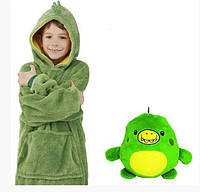 Дитяча іграшка-толстовка плед трансформер з капюшоном і рукавами 3 в 1 Huggle Pets Hoodie Весенняя распродажа!