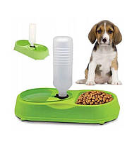 Миска для собак / котів з напувалкою пластикова pet feeder | Миска для домашніх тварин з диспенсером для води