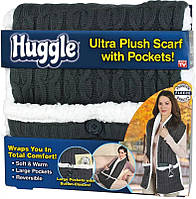 Зимова безрукавка Hugle Ultra Plush Blanket Scarf | Плюшевий шарф-плед | Домашній шарф із кишенями Весенняя