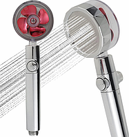 Водосберегающая лейка для душа с функцией стоп Turbocharged shower head БЕЗ упаковки Красный (KG-11529)